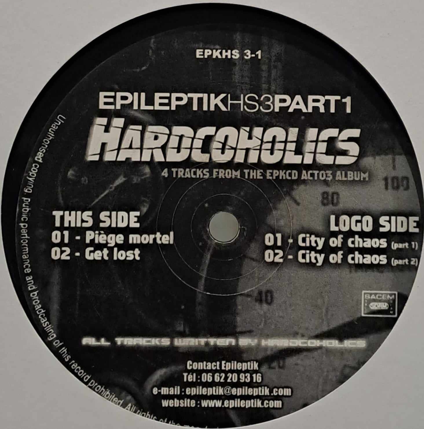 Epileptik HS 3-1 - vinyle hardcore